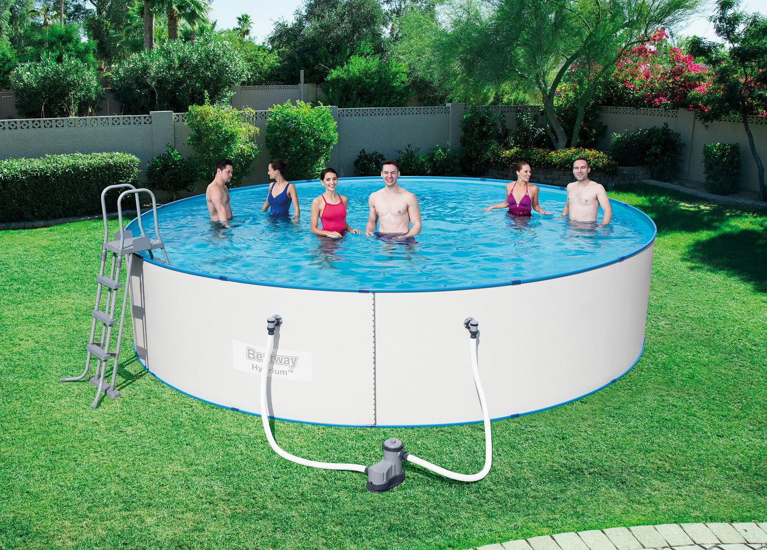Каркасный бассейн Bestway 56611 BW, Hydrium Splasher 549х120см, фильтр-насос, лестница фото 3